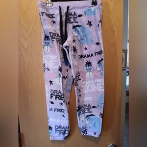Disney Kids Pajama Bottoms Size XL - Purple with Eeyore Print